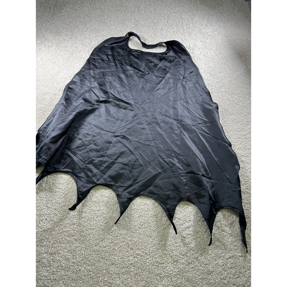 Batman DC Comics Cape Black Six Flags Costume Cosplay Satin Logo‎ Theme Park